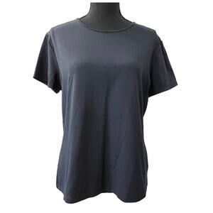 Croft & Barrow Stretch Short Sleeve Top Women's L Large Career Layering Black